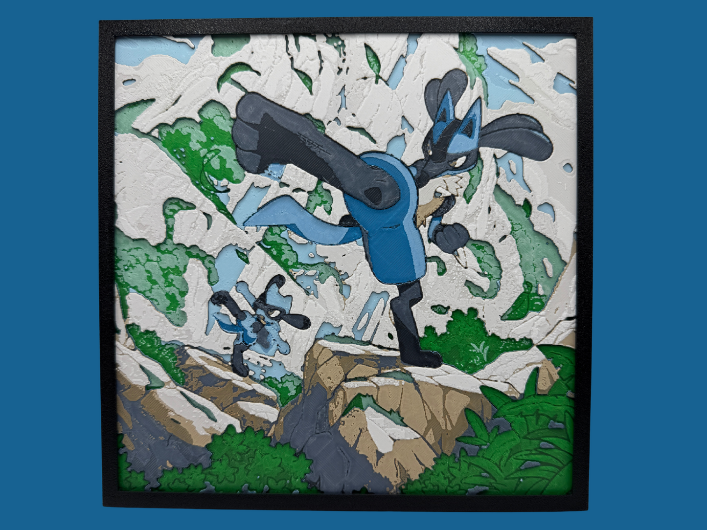 Lucario and Riolu 3D Art